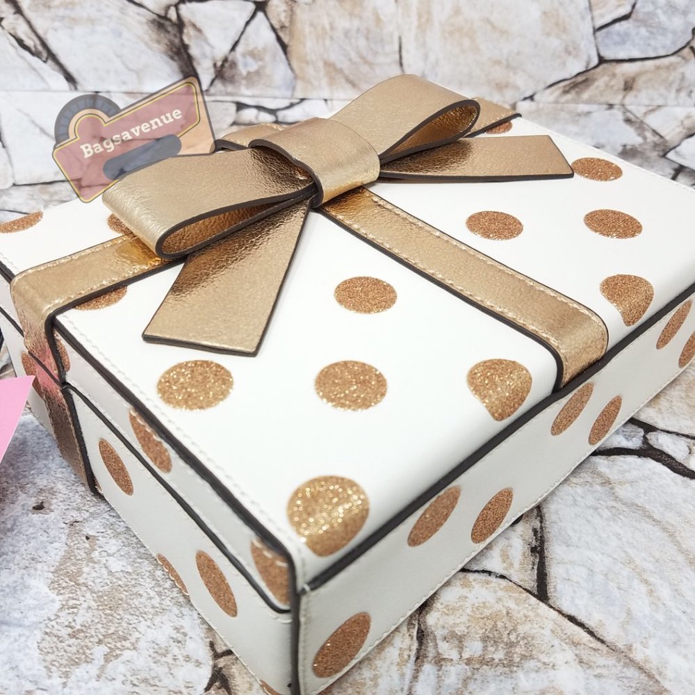 #bagsavenue other wrapping party dot gift crossbody parchment gold Kate Spade